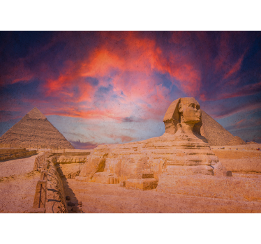 Marele sfinx al lui giza cu apus mural - TenStickers