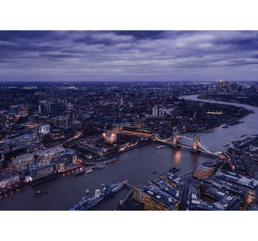 Fototapet londra peisaj urban nocturn - TenStickers