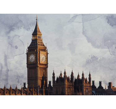Obiective turistice big ben în londra skyline murală - TenStickers