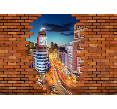 Fototapet madrid peisaj urban la amurg - TenStickers