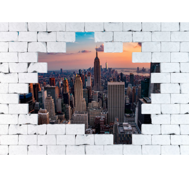 Fototapet new york apus peste orizontul new york-ului - TenStickers
