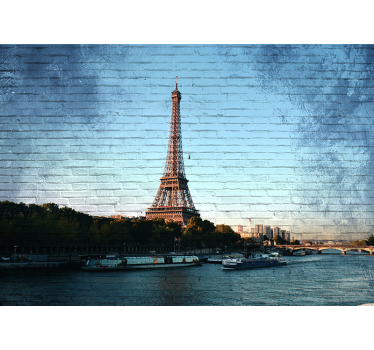Tapet din paris turnul eiffel textură murală paris - TenStickers