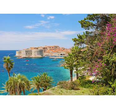Fototapet de oraș vedere la coasta din dubrovnik - TenStickers