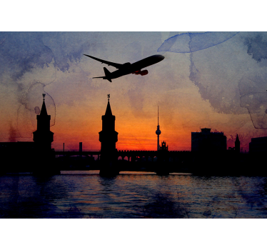 Fototapet Berlin apus de soare în orizontul berlinului - TenStickers