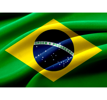 Fototapet de oraș design cu steagul brazilian - TenStickers