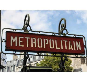 Fototapet Paris semn metropolitan - TenStickers