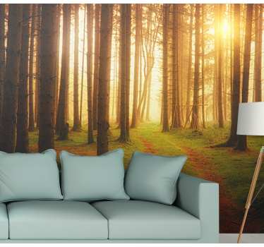 Apus de soare lemn picturi murale - TenStickers