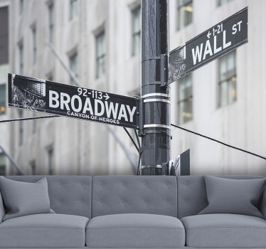 Broadway sign new york mural - TenStickers