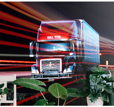 Camion cu multe lumini tapet mural - TenStickers