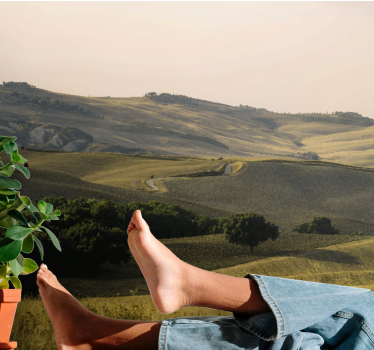 Câmpuri din toscana peisaj natură picturi murale - TenStickers