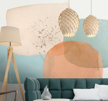 Culori pamant design minimalist fototapet hol - TenStickers