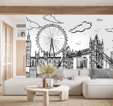 Desen de pictură murală din orașul londra - TenStickers