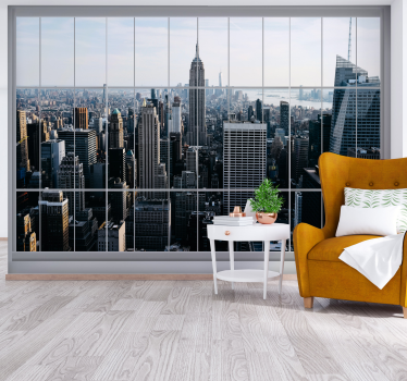 Fereastră la tapet mural new york new york - TenStickers