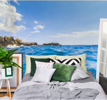 Fotografie de fundal cu cer albastru din marea mediterană - TenStickers