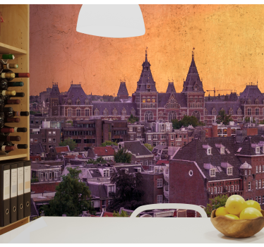 Fotomural amsterdam frumusețea arhitecturală a amsterdamului - TenStickers