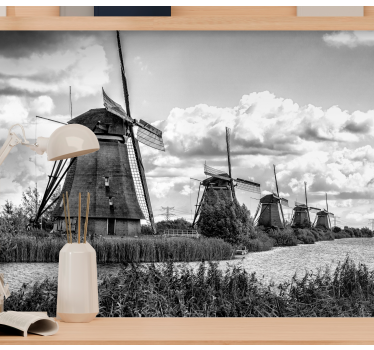 Fotomural amsterdam mori de vânt olandeze emblematice - TenStickers