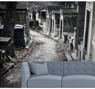 Fotomuraluri cu alte orașe și țări peisaj cu alee de cimitir - TenStickers