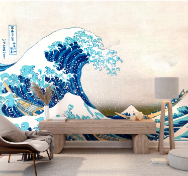 Fototapet artă clasică val kanagawa - TenStickers