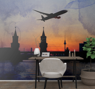 Fototapet Berlin apus de soare în orizontul berlinului - TenStickers