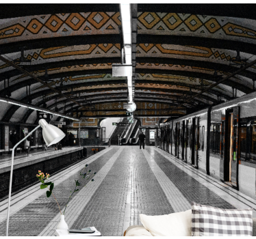 Fototapet de oraș arhitectura stației de metrou - TenStickers