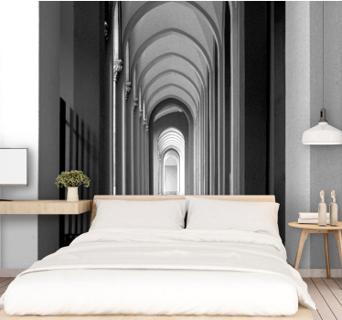 Fototapet de oraș cu perspectivă de arcadă arhitecturală - TenStickers