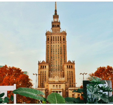 Fototapet de oraș palatul culturii - TenStickers