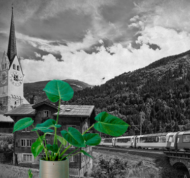 Fototapet de oraș peisaj istoric elvețian - TenStickers