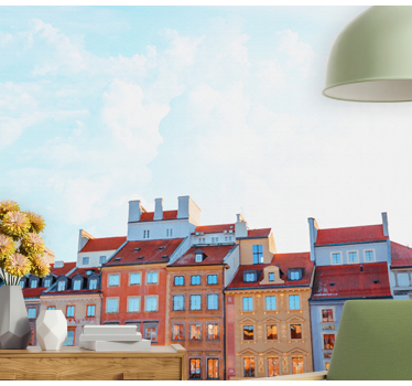 Fototapet de oraș peisaj urban colorat - TenStickers