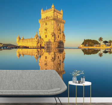 Fototapet de oraș reflecția turnului belem - TenStickers