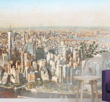 Fototapet de oraș vedere aeriană manhattan - TenStickers
