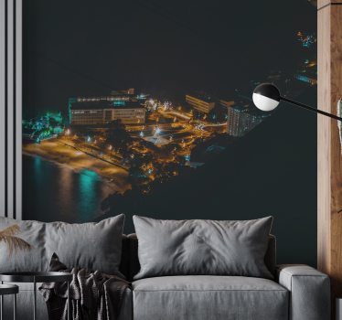 Fototapet de oraș vedere nocturnă de oraș - TenStickers