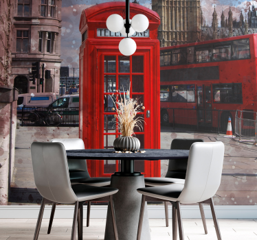 Fototapet londra telefonul roșu iconic - TenStickers