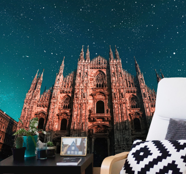 Fototapet madrid peisaj nocturn catedrala din milano - TenStickers