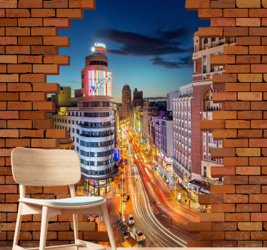 Fototapet madrid peisaj urban la amurg - TenStickers