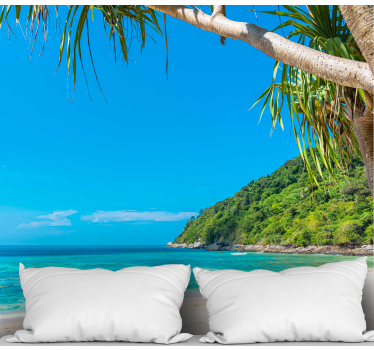 Fototapet mare peisaj tropical de coastă - TenStickers