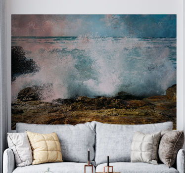 Fototapet mare valuri oceanice agitate - TenStickers