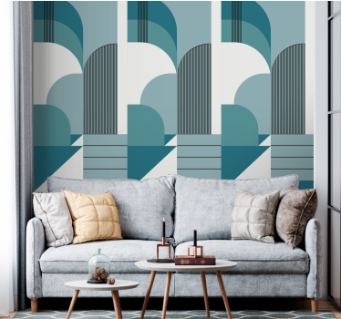 Fototapet modern cu accent de model geometric - TenStickers