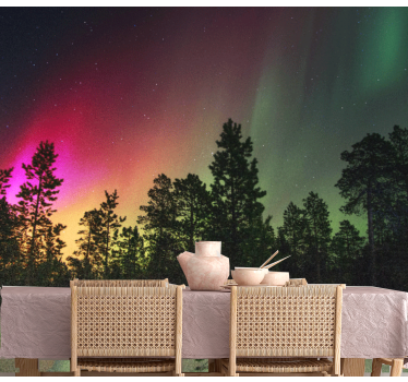 Fototapet natura spectacol de auroră boreală - TenStickers