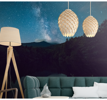 Fototapet natura vedere astrală nocturnă - TenStickers