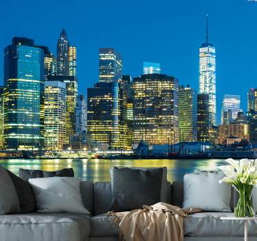 Fototapet new york peisaj nocturn nyc - TenStickers