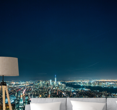 Fototapet new york vedere de noapte skyline - TenStickers