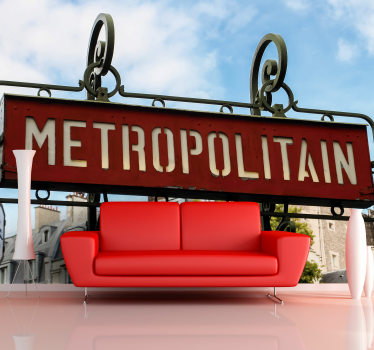 Fototapet Paris semn metropolitan - TenStickers