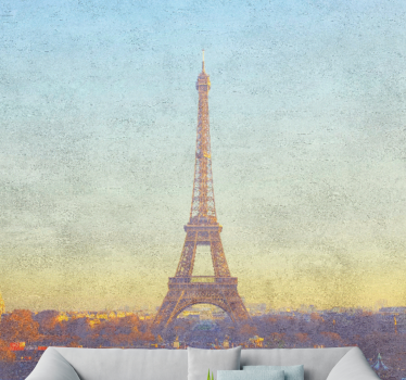 Fototapet paris turnul eiffel la amurg - TenStickers