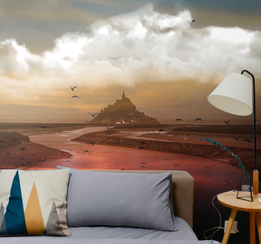 Fototapet peisaje inspirat de mont saint michel - TenStickers