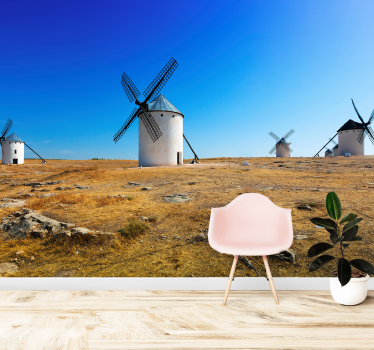 Fototapet peisaje peisaj de moara de vant - TenStickers