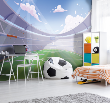 Fototapet pentru copii teren de fotbal - TenStickers