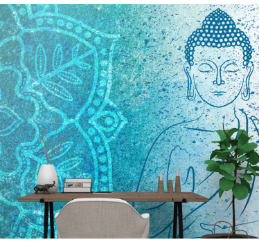 fototapetbuddha albastre mandala - TenStickers
