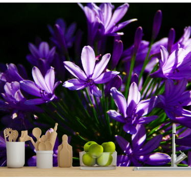 fototapetde bucătărie cu flori violete - TenStickers
