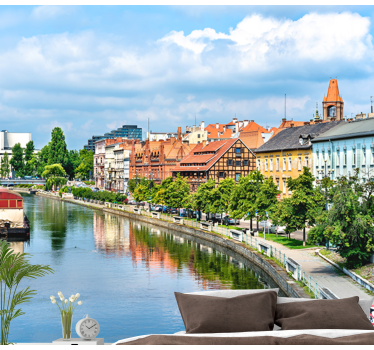 fototapetpentru orașul râului bydgoszcz - TenStickers