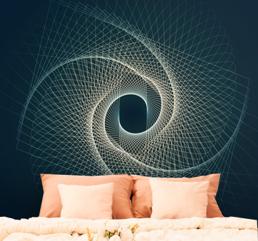 Liniile abstracte pe tapet a căsătoriei în spirală - TenStickers